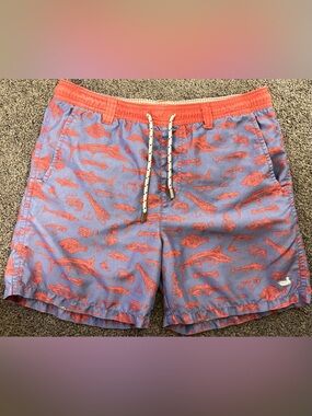 Southern Marsh Light Blue Mesh Lined Swim Shorts